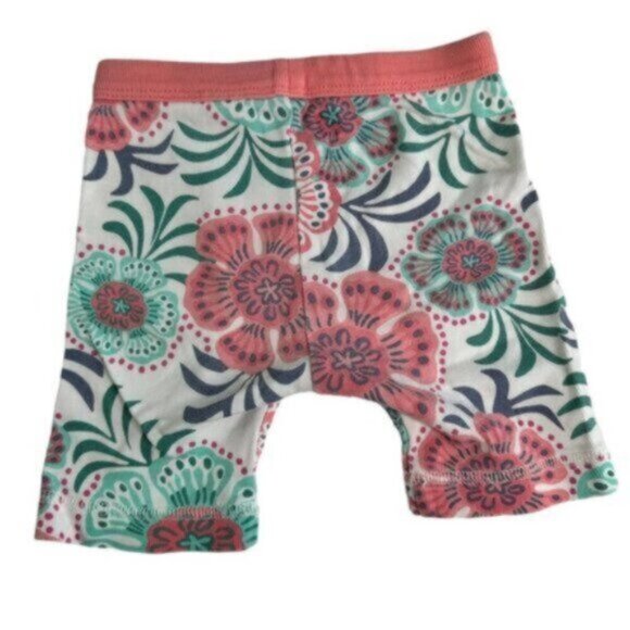 Tea Collection | Peach & Green Floral Print PJ Girl Set Size 3T - Picture 5 of 7